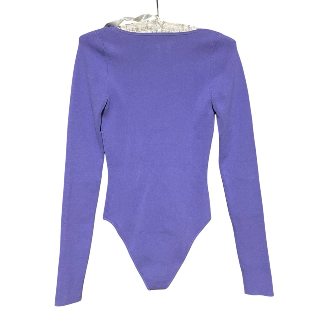Apiece Apart Purple Marjetta Bodysuit Long Sleeve Top Size‎ S Comfortable Chick - Picture 5 of 10